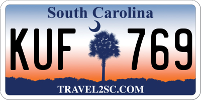 SC license plate KUF769