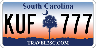 SC license plate KUF777