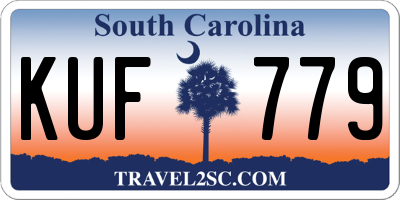 SC license plate KUF779