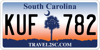 SC license plate KUF782
