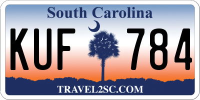 SC license plate KUF784