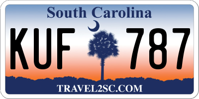 SC license plate KUF787