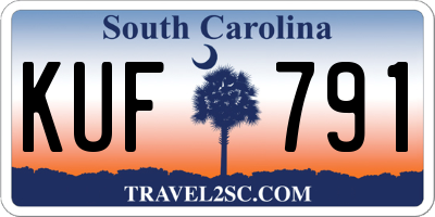 SC license plate KUF791