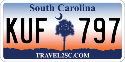 SC license plate KUF797