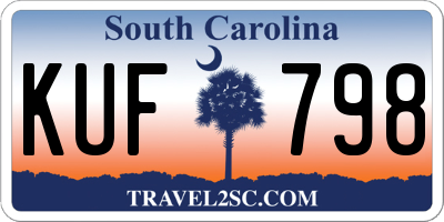 SC license plate KUF798