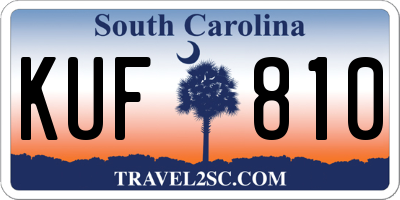 SC license plate KUF810