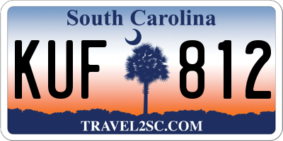 SC license plate KUF812