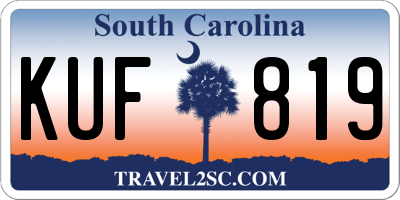 SC license plate KUF819