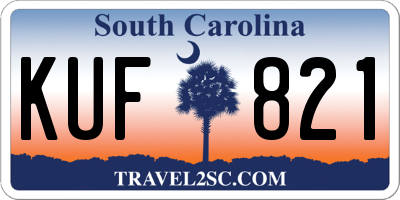 SC license plate KUF821