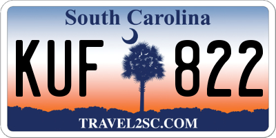 SC license plate KUF822