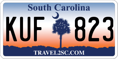 SC license plate KUF823