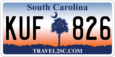 SC license plate KUF826