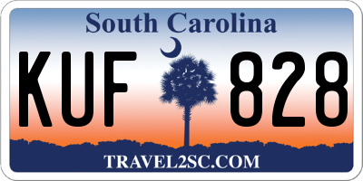 SC license plate KUF828