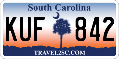 SC license plate KUF842