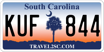 SC license plate KUF844