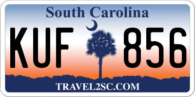 SC license plate KUF856