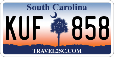 SC license plate KUF858