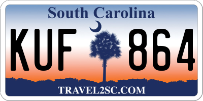 SC license plate KUF864