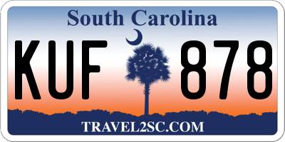 SC license plate KUF878