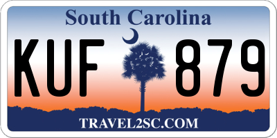 SC license plate KUF879