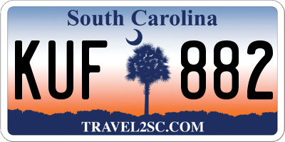 SC license plate KUF882