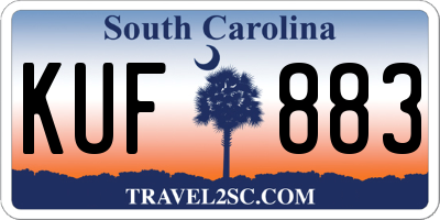 SC license plate KUF883