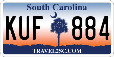 SC license plate KUF884