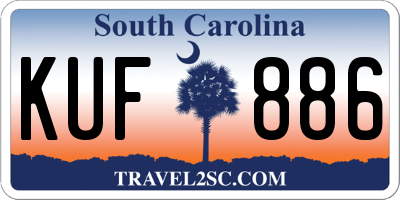 SC license plate KUF886