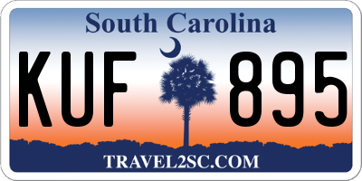 SC license plate KUF895