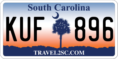 SC license plate KUF896