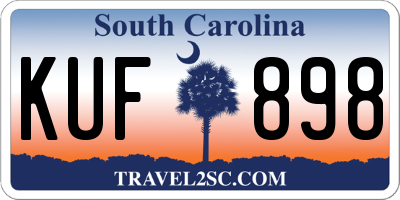 SC license plate KUF898