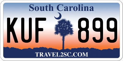 SC license plate KUF899