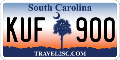 SC license plate KUF900