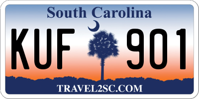SC license plate KUF901