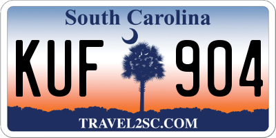 SC license plate KUF904