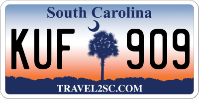 SC license plate KUF909