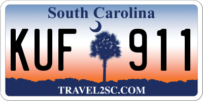 SC license plate KUF911