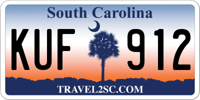 SC license plate KUF912