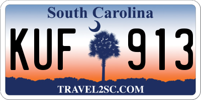 SC license plate KUF913