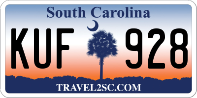 SC license plate KUF928