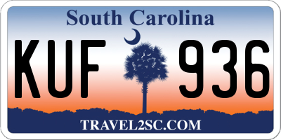 SC license plate KUF936