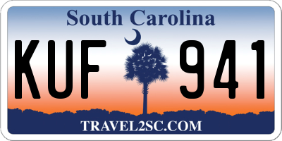 SC license plate KUF941