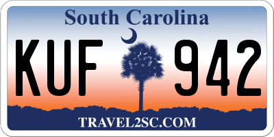 SC license plate KUF942
