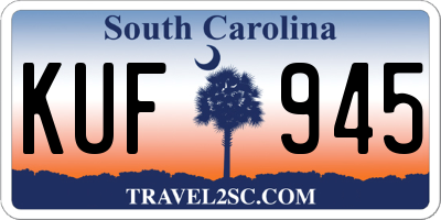 SC license plate KUF945