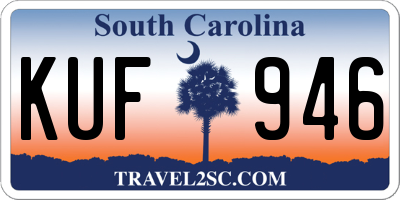 SC license plate KUF946