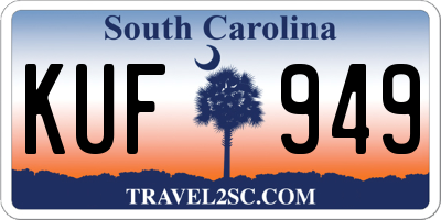 SC license plate KUF949