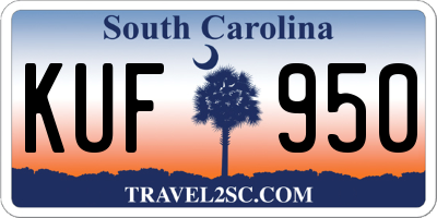 SC license plate KUF950