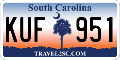 SC license plate KUF951