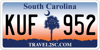 SC license plate KUF952