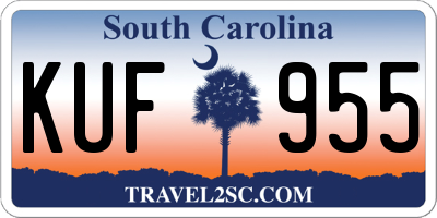 SC license plate KUF955